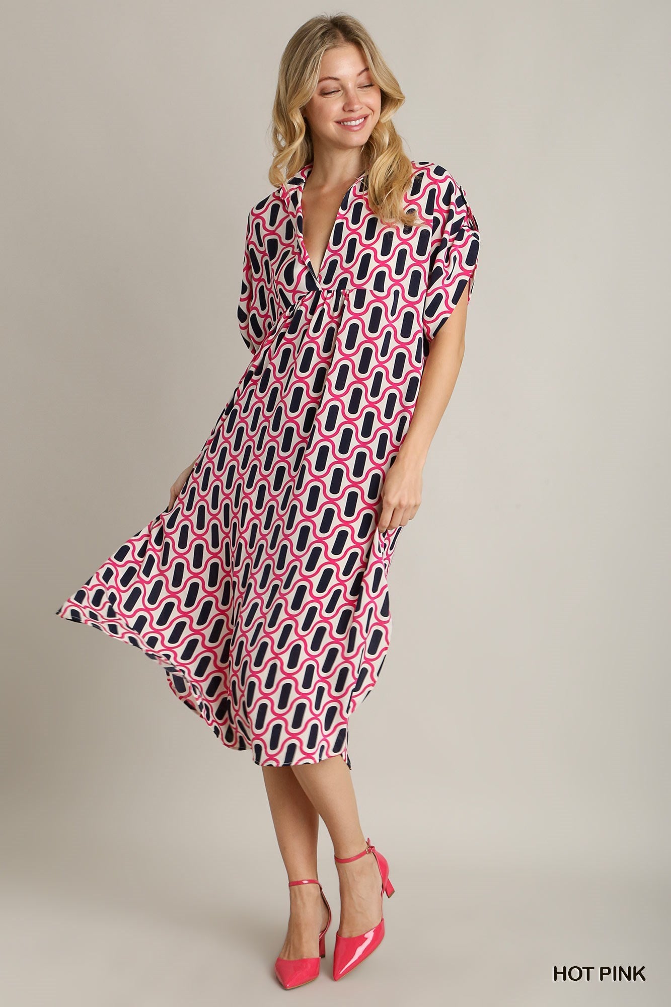 Genevieve Geometry Print Dress