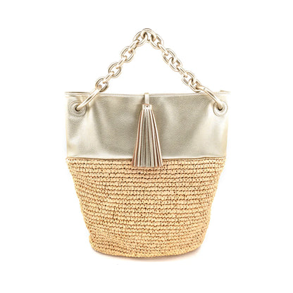Goldy Straw Handbag