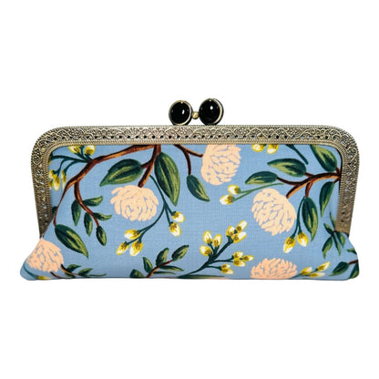 Kiki & Syds Cell Phone Clutch-Peony Dusty Blue