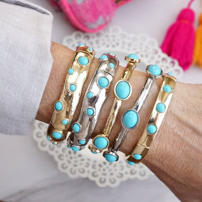 Desert Orbit – Turquoise Station Stretch Bangle