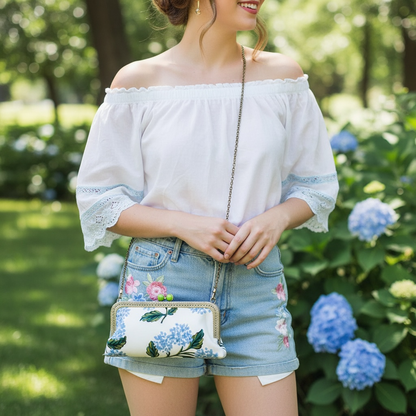 Kiki & Syds Cell Phone Clutch-Hydrangea