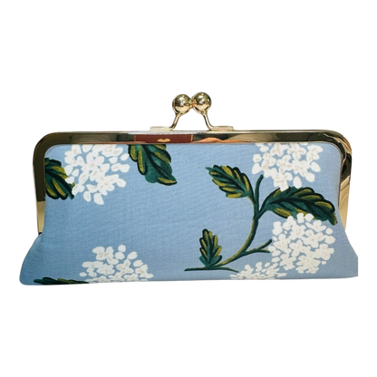 Kiki & Syds Clutch-Hydrangea in Blue
