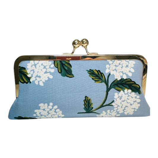 Kiki & Syds Clutch-Hydrangea in Blue