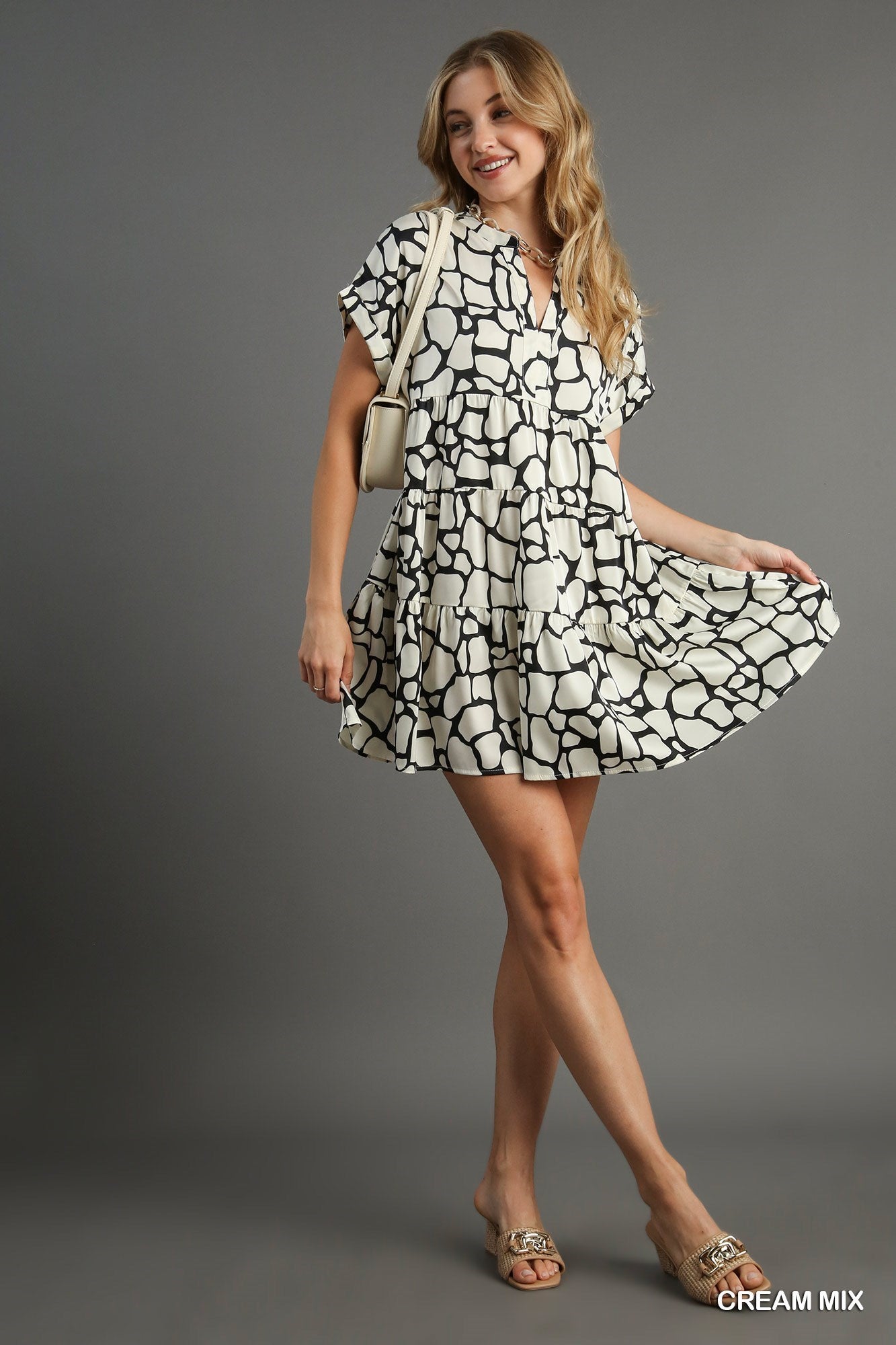 Georgia Giraffe Print A Line Dress