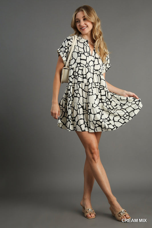 Georgia Giraffe Print A Line Dress