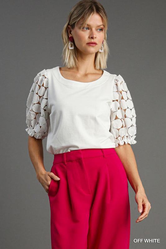 Kennedy Lace Puff Sleeve Top