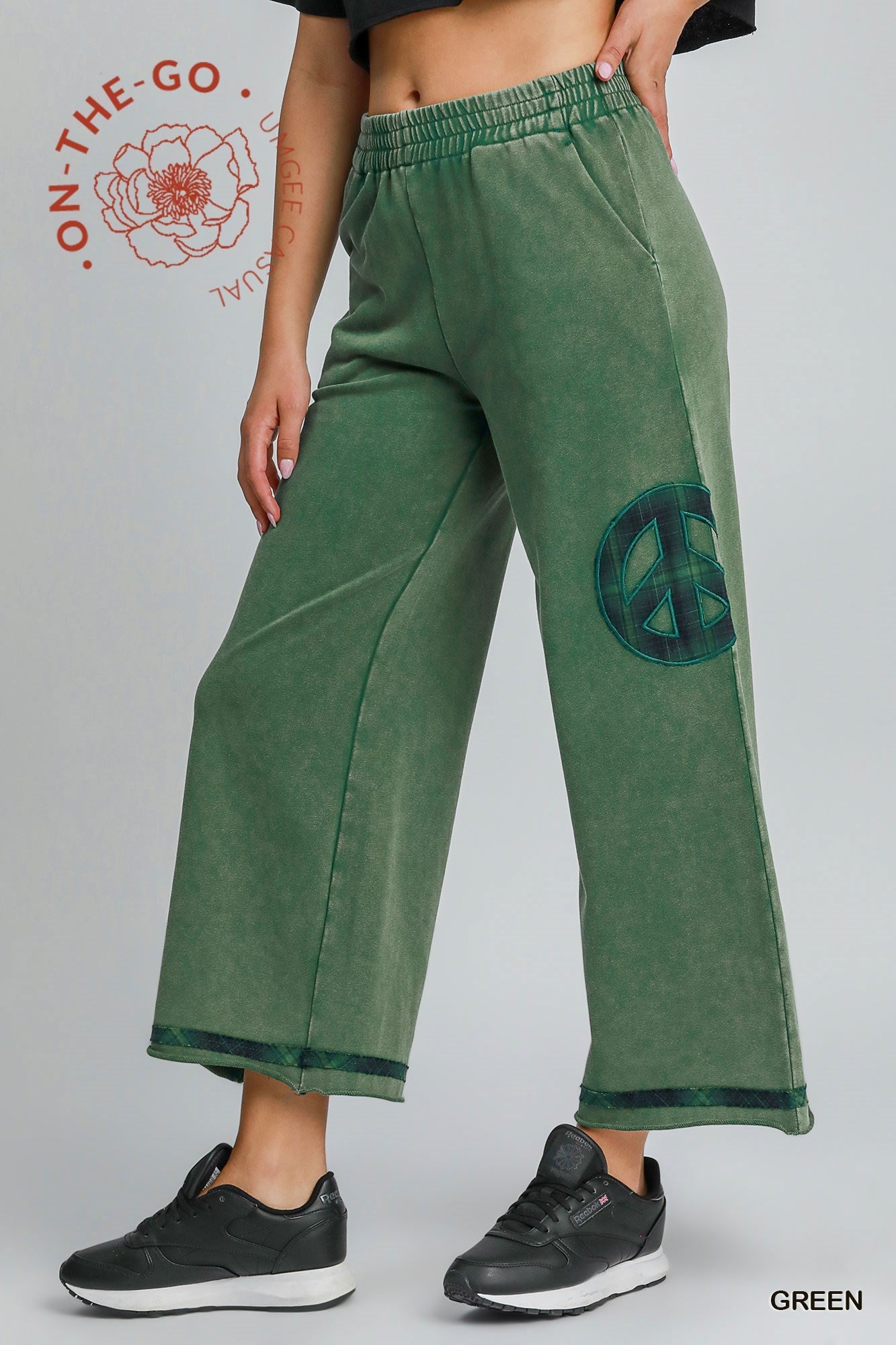 Blythe Plaid Peace Sign Pants