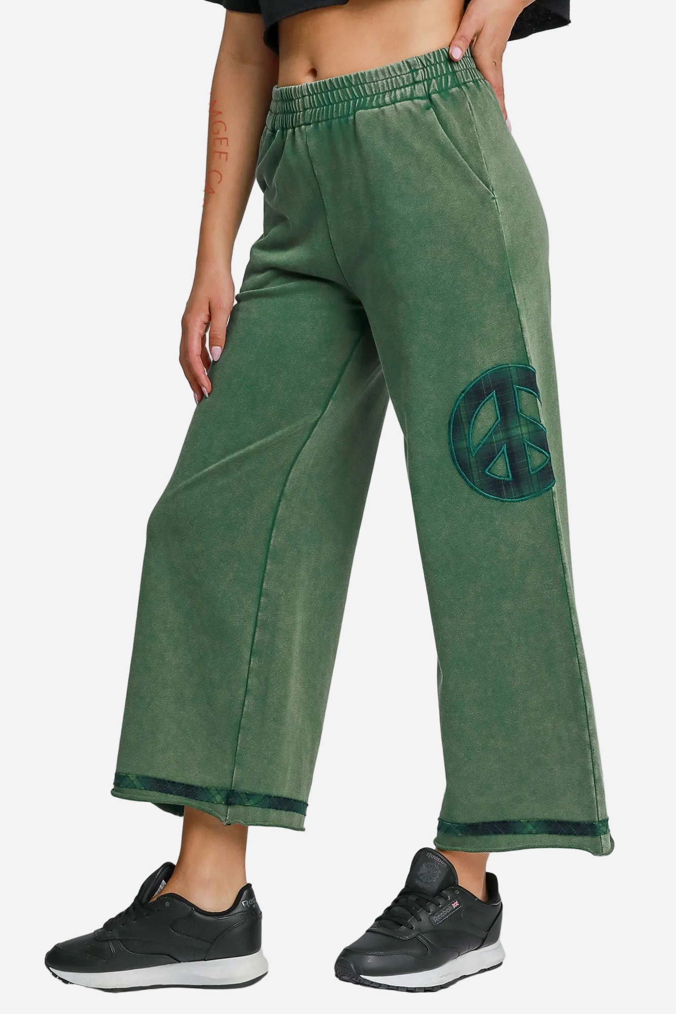 Blythe Plaid Peace Sign Pants