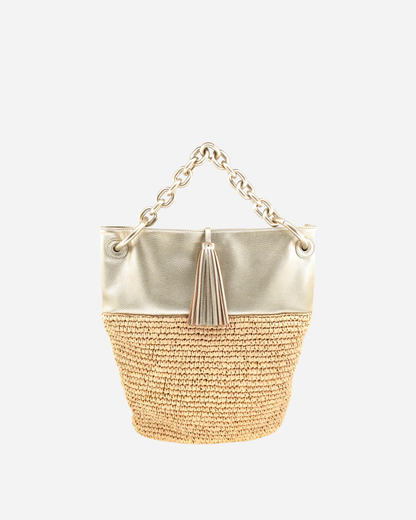Goldy Straw Handbag