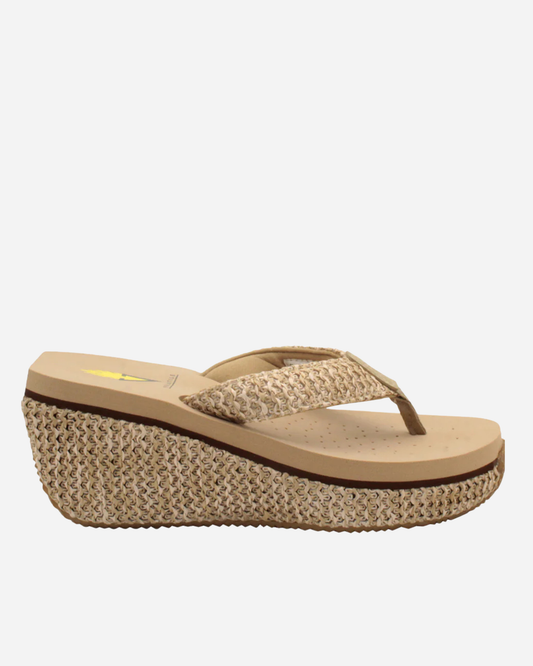 Island Raffia Wedge Thong