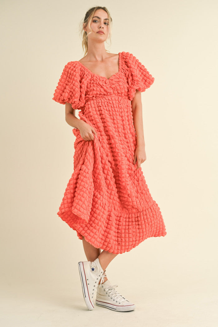 Felicia Textured Bubble Dress